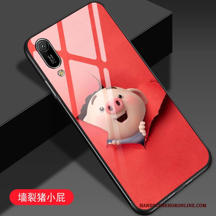 Hülle Huawei Y6 2019 Silikon Netto Rot Nette, Case Huawei Y6 2019 Taschen Spiegel Glas