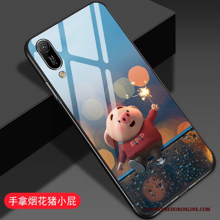 Hülle Huawei Y6 2019 Silikon Netto Rot Nette, Case Huawei Y6 2019 Taschen Spiegel Glas
