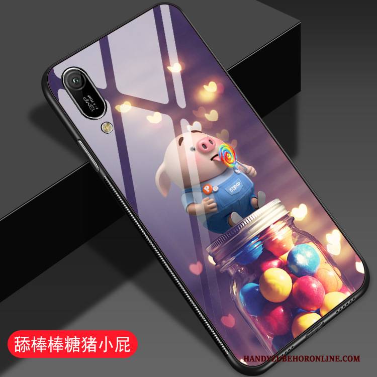 Hülle Huawei Y6 2019 Silikon Netto Rot Nette, Case Huawei Y6 2019 Taschen Spiegel Glas