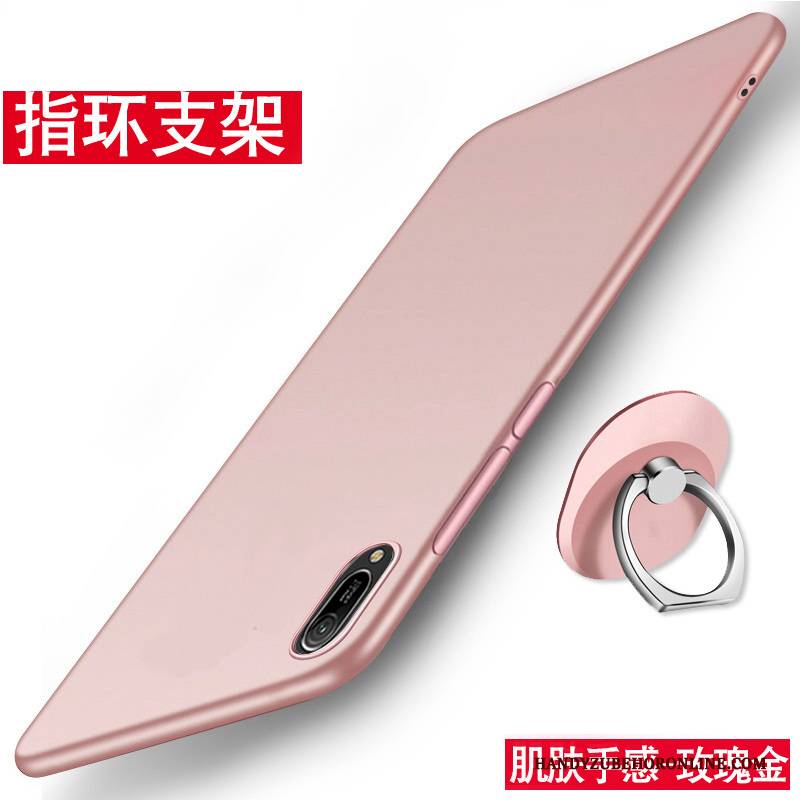 Hülle Huawei Y6 2019 Taschen Nubuck Anti-sturz, Case Huawei Y6 2019 Schutz Schlank Handyhüllen