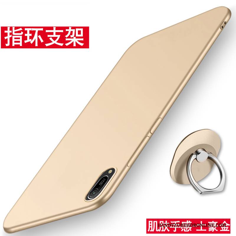 Hülle Huawei Y6 2019 Taschen Nubuck Anti-sturz, Case Huawei Y6 2019 Schutz Schlank Handyhüllen