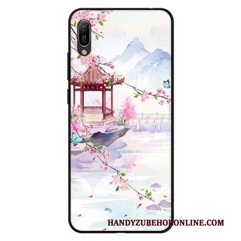 Hülle Huawei Y6 2019 Weiche Anti-sturz Rosa, Case Huawei Y6 2019 Schutz Schwarz Handyhüllen