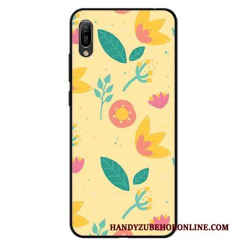 Hülle Huawei Y6 2019 Weiche Anti-sturz Rosa, Case Huawei Y6 2019 Schutz Schwarz Handyhüllen