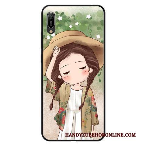 Hülle Huawei Y6 2019 Weiche Anti-sturz Rosa, Case Huawei Y6 2019 Schutz Schwarz Handyhüllen