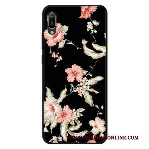 Hülle Huawei Y6 2019 Weiche Anti-sturz Rosa, Case Huawei Y6 2019 Schutz Schwarz Handyhüllen