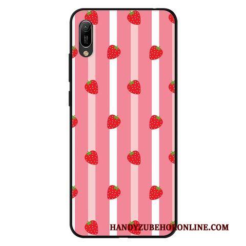 Hülle Huawei Y6 2019 Weiche Anti-sturz Rosa, Case Huawei Y6 2019 Schutz Schwarz Handyhüllen