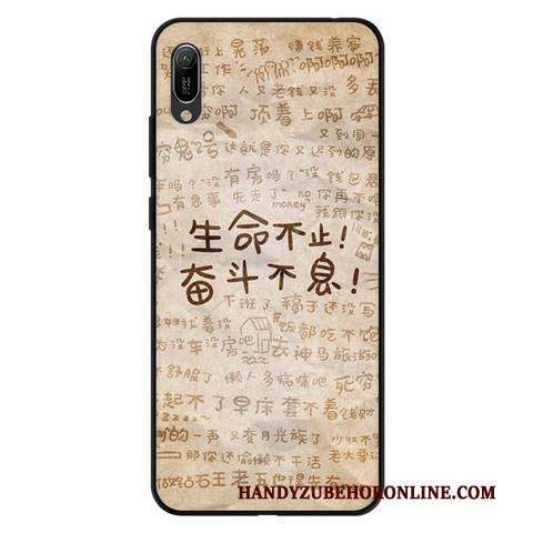Hülle Huawei Y6 2019 Weiche Anti-sturz Rosa, Case Huawei Y6 2019 Schutz Schwarz Handyhüllen