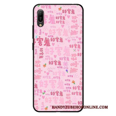 Hülle Huawei Y6 2019 Weiche Anti-sturz Rosa, Case Huawei Y6 2019 Schutz Schwarz Handyhüllen