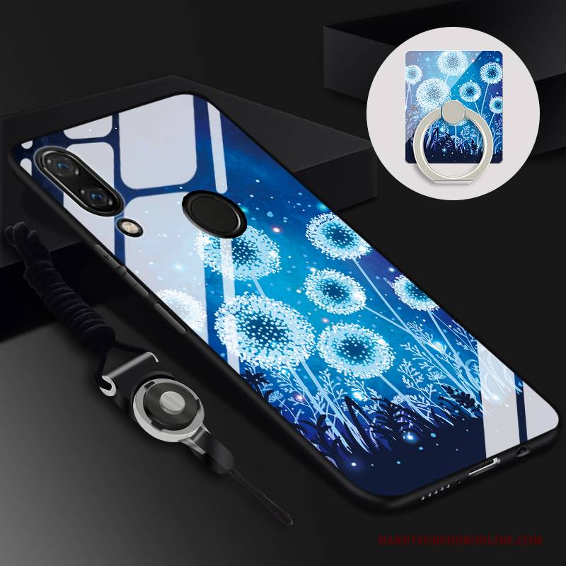 Hülle Huawei Y7 2019 Taschen Membran Schwarz, Case Huawei Y7 2019 Karikatur Trend Temperieren