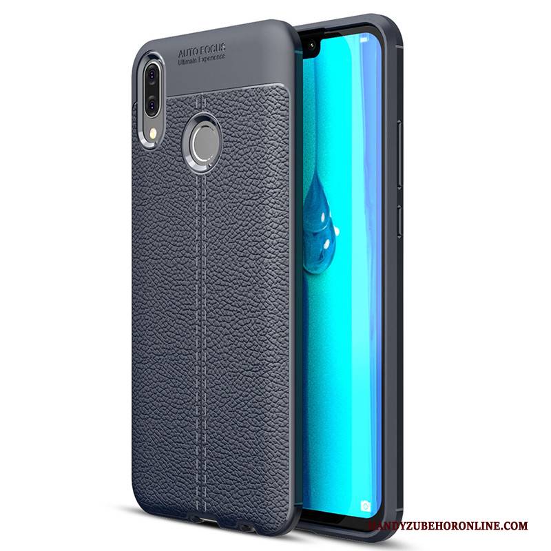 Hülle Huawei Y7 2019 Weiche Handyhüllen Muster, Case Huawei Y7 2019 Taschen Grau
