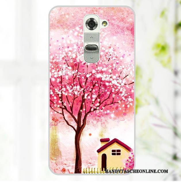 Hülle Lg G2 Gemalt Handyhüllen Rosa, Case Lg G2 Schutz Hintere Abdeckung
