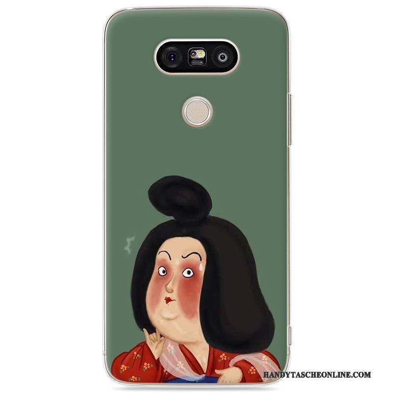 Hülle Lg G5 Gemalt Grün Persönlichkeit, Case Lg G5 Kreativ Handyhüllen Lichtfarbe