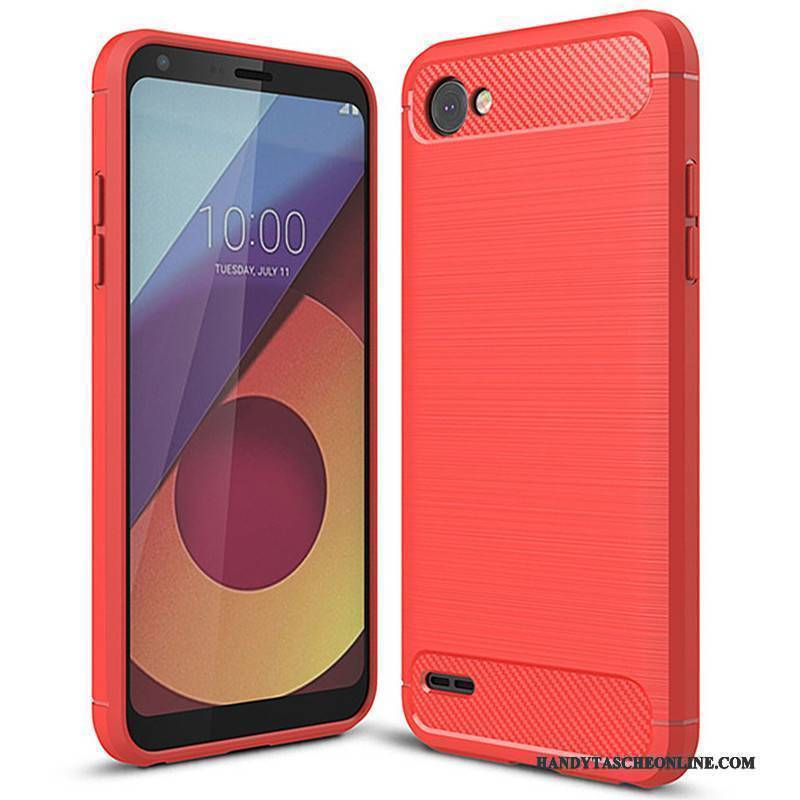 Hülle Lg Q6 Weiche Grau Faser, Case Lg Q6 Silikon Handyhüllen