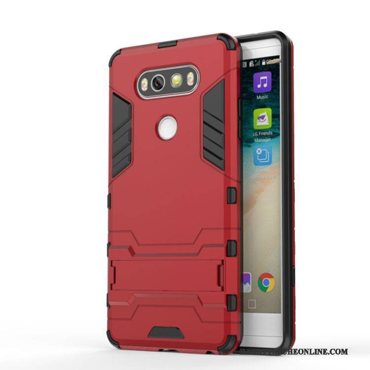 Hülle Lg V20 Halterung Persönlichkeit Handyhüllen, Case Lg V20 Schutz Anti-sturz Rot