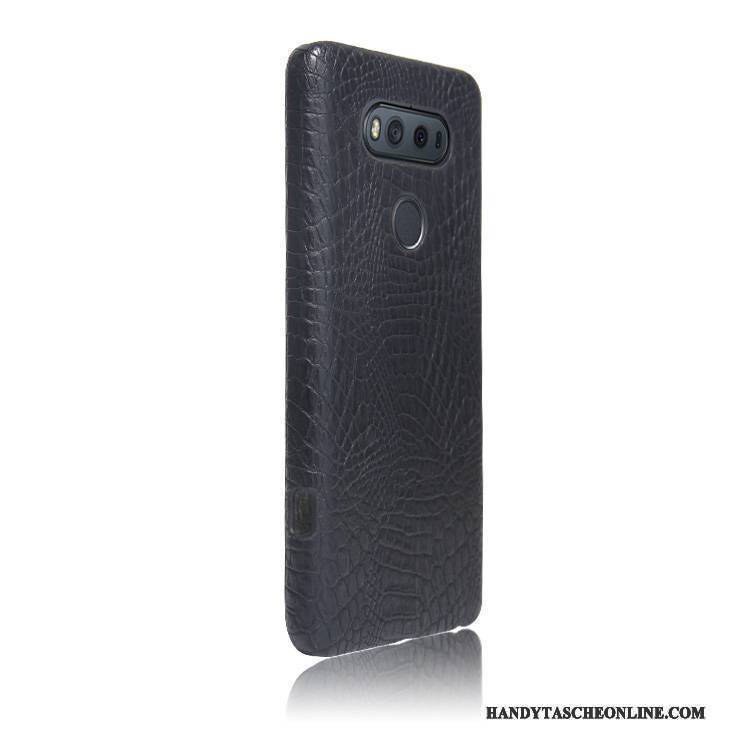 Hülle Lg V20 Schutz Leichtgewicht Krokodilmuster, Case Lg V20 Retro Handyhüllen Weiß