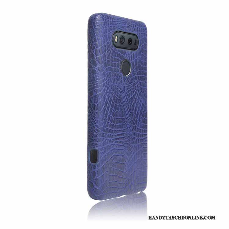 Hülle Lg V20 Schutz Leichtgewicht Krokodilmuster, Case Lg V20 Retro Handyhüllen Weiß