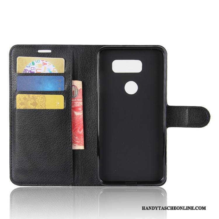 Hülle Lg V30 Halterung Schwarz, Case Lg V30 Geldbörse