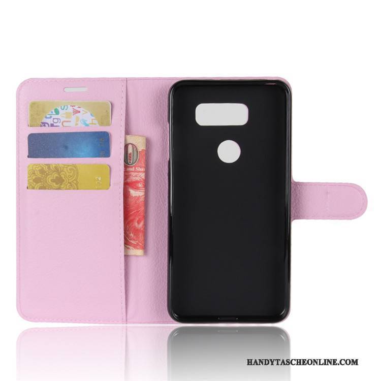 Hülle Lg V30 Halterung Schwarz, Case Lg V30 Geldbörse