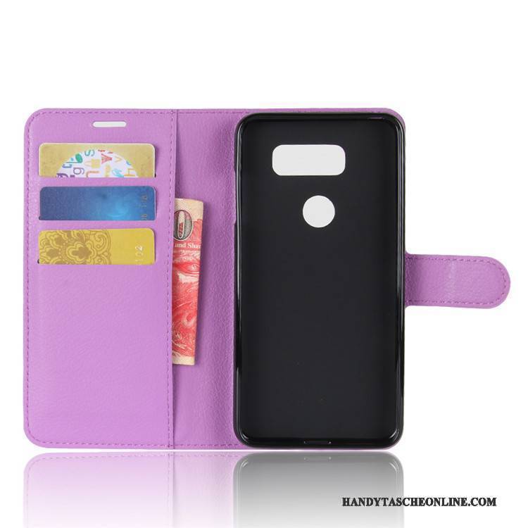 Hülle Lg V30 Halterung Schwarz, Case Lg V30 Geldbörse