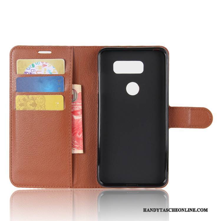 Hülle Lg V30 Halterung Schwarz, Case Lg V30 Geldbörse