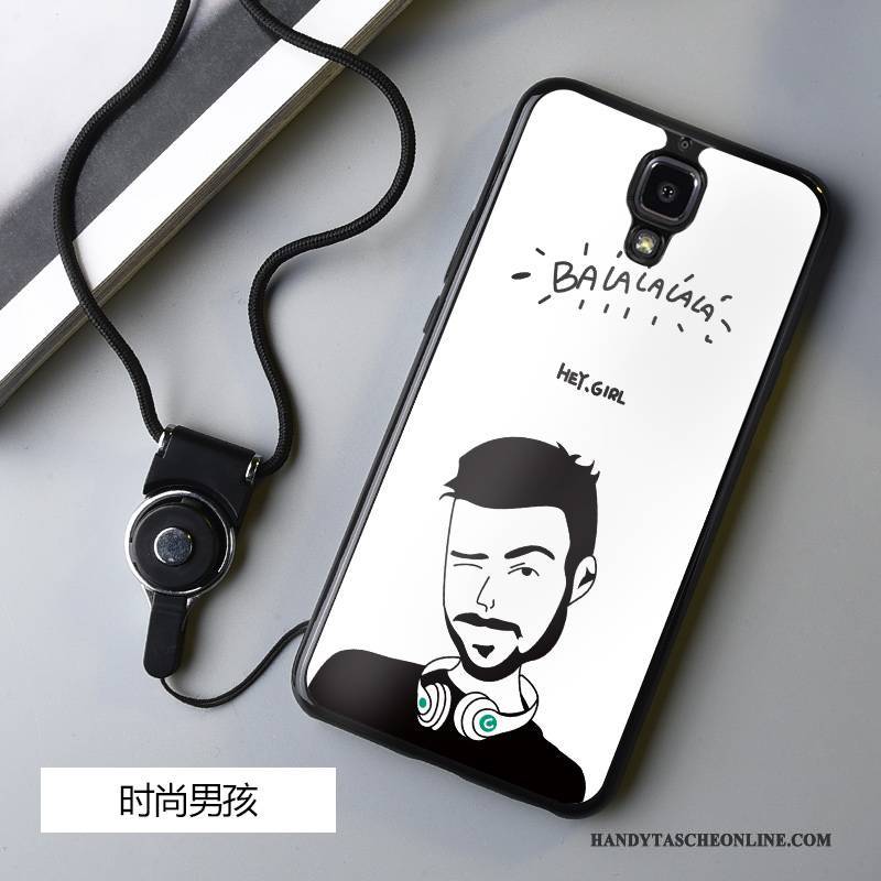 Hülle Mi 4 Karikatur Hängende Verzierungen Persönlichkeit, Case Mi 4 Silikon Mini Weiß