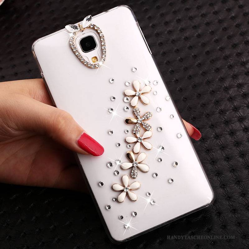 Hülle Mi 4 Strass Transparent Trend, Case Mi 4 Karikatur Handyhüllen Weiß