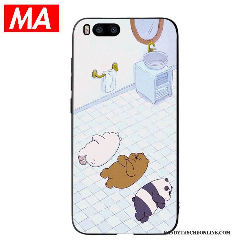 Hülle Mi 6 Karikatur Hellblau Mini, Case Mi 6 Schutz Nette Bär