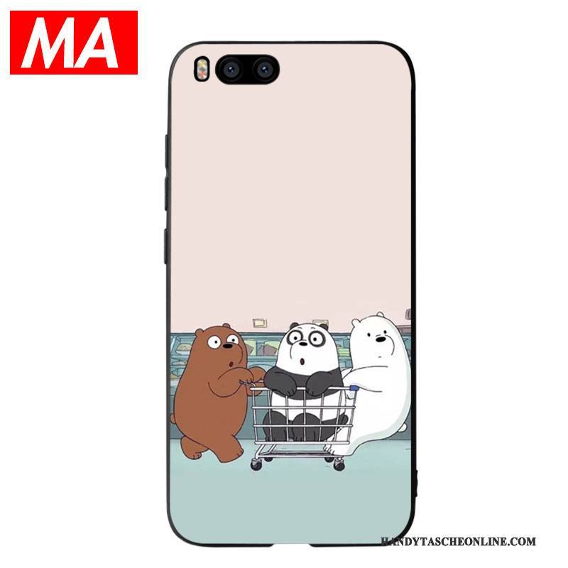 Hülle Mi 6 Karikatur Hellblau Mini, Case Mi 6 Schutz Nette Bär