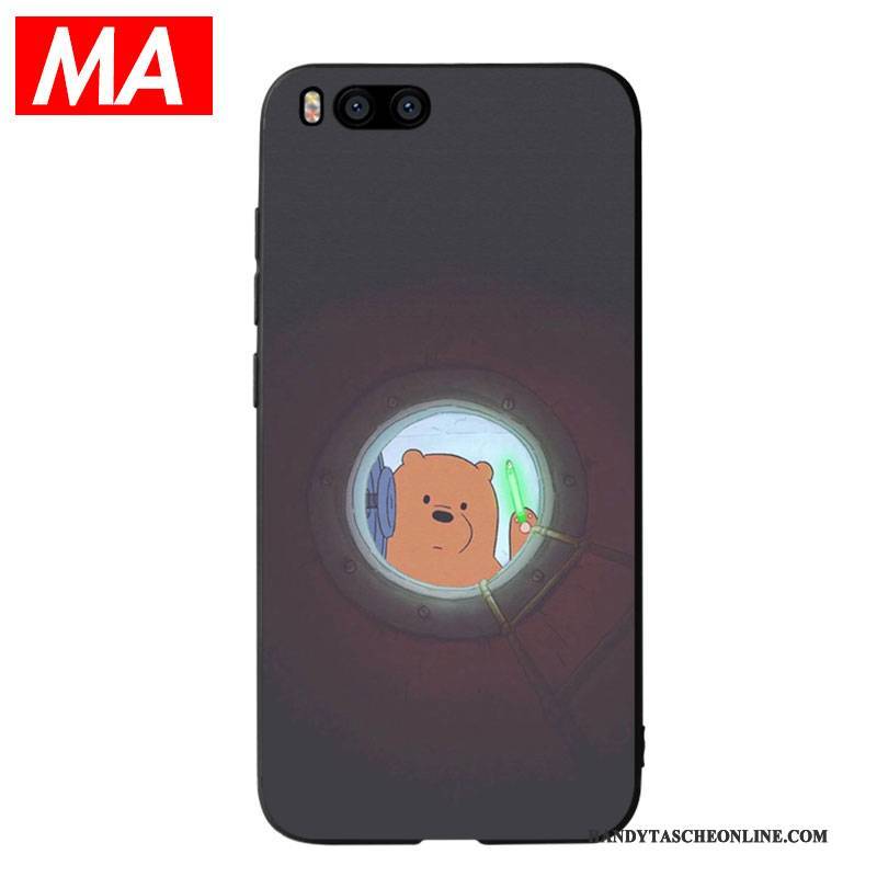 Hülle Mi 6 Karikatur Hellblau Mini, Case Mi 6 Schutz Nette Bär