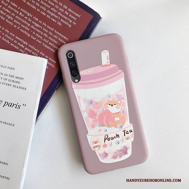 Hülle Mi 9 Lite Schutz Blau Einfach, Case Mi 9 Lite Kreativ Frisch Netto Rot