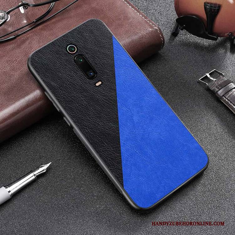 Hülle Mi 9t Pro Leder Business Einfach, Case Mi 9t Pro Taschen Schwarz Handyhüllen