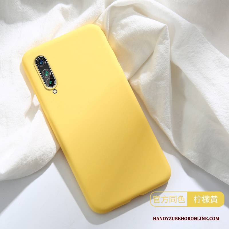 Hülle Mi A3 Kreativ Trendmarke Gelb, Case Mi A3 Silikon Mini Schlank
