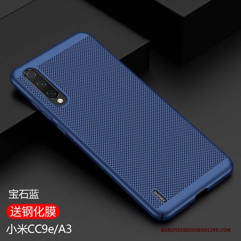 Hülle Mi A3 Schutz Atmungsaktiv Anti-sturz, Case Mi A3 Durchbrochenes Blau
