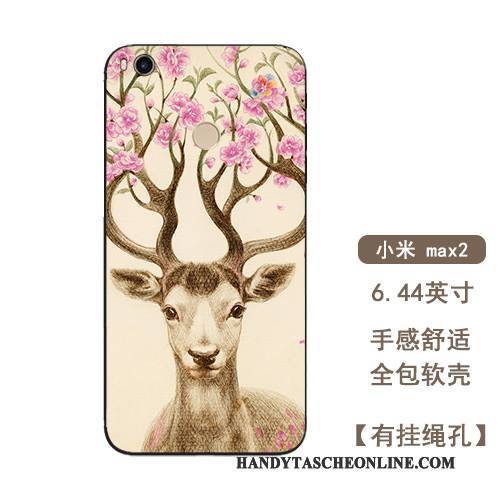 Hülle Mi Max 2 Kreativ Mini Handyhüllen, Case Mi Max 2 Taschen Ölgemälde Peau De Daim