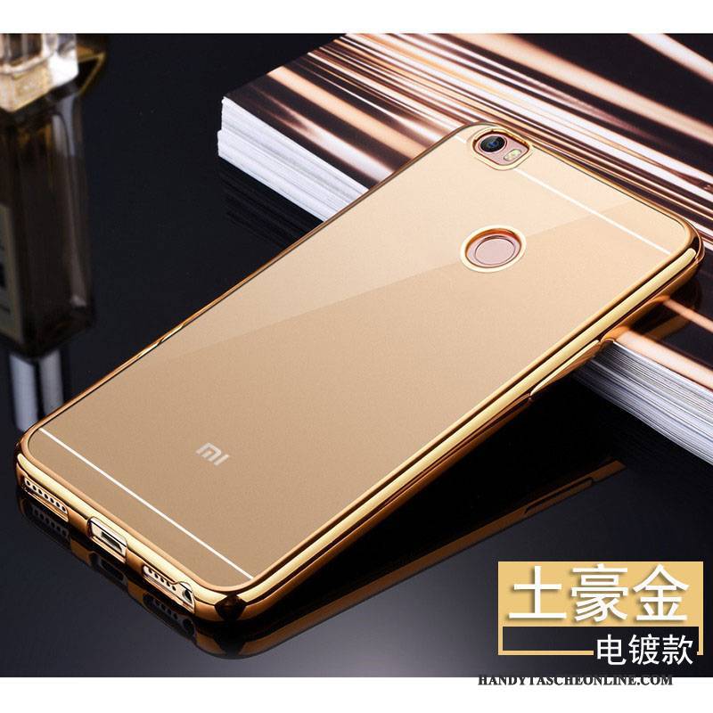 Hülle Mi Max 2 Silikon Handyhüllen Mini, Case Mi Max 2 Taschen Anti-sturz Gold