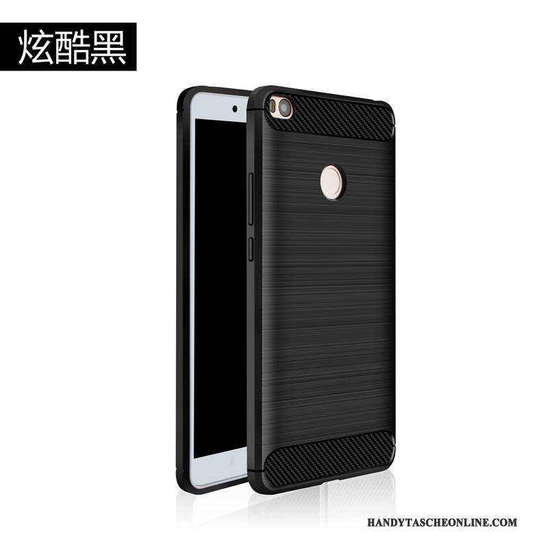 Hülle Mi Max 2 Silikon Schwarz Persönlichkeit, Case Mi Max 2 Schutz Handyhüllen Mini