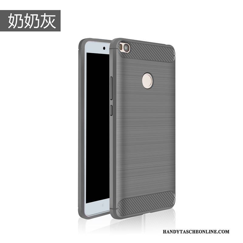 Hülle Mi Max 2 Silikon Schwarz Persönlichkeit, Case Mi Max 2 Schutz Handyhüllen Mini