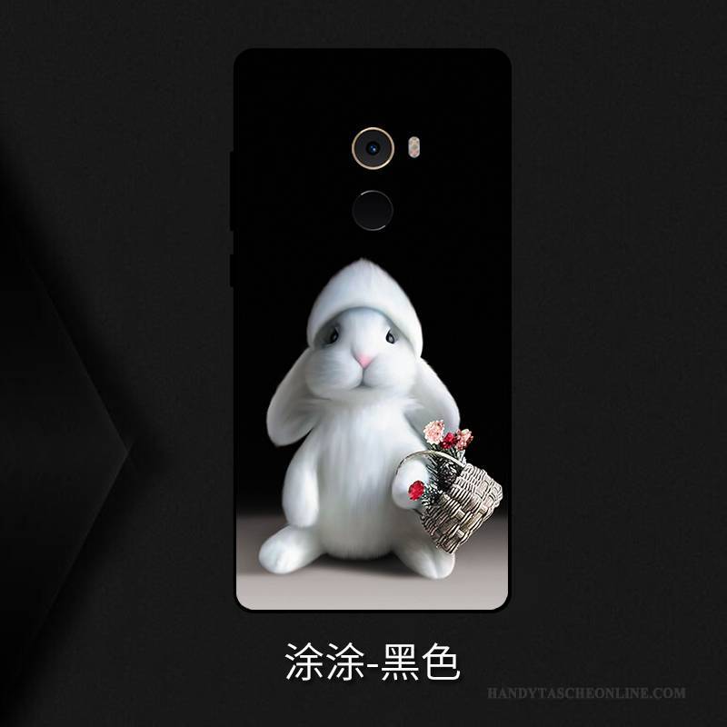Hülle Mi Mix 2 Karikatur Mini Schwarz, Case Mi Mix 2 Taschen Handyhüllen Nette