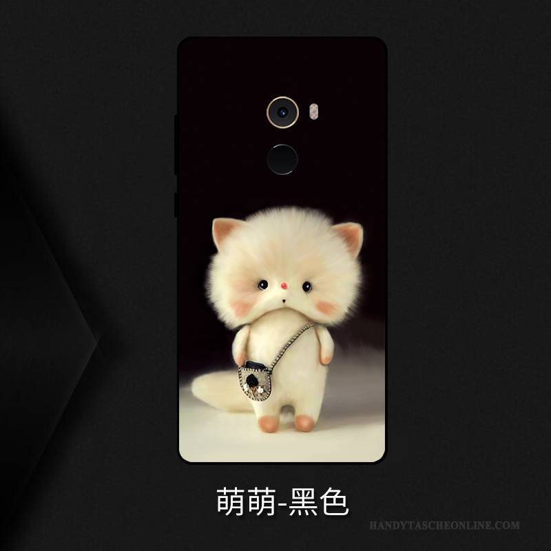 Hülle Mi Mix 2 Karikatur Mini Schwarz, Case Mi Mix 2 Taschen Handyhüllen Nette