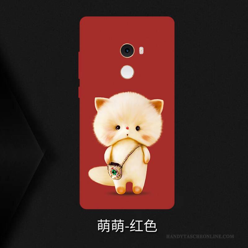 Hülle Mi Mix 2 Karikatur Mini Schwarz, Case Mi Mix 2 Taschen Handyhüllen Nette