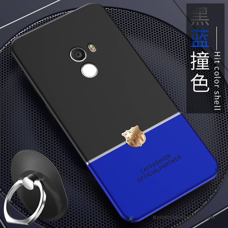 Hülle Mi Mix 2 Taschen Mini Nubuck, Case Mi Mix 2 Schutz Blau Handyhüllen
