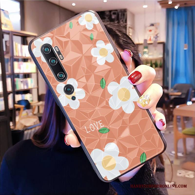 Hülle Mi Note 10 Schutz Mini Muster, Case Mi Note 10 Diamantform Grün