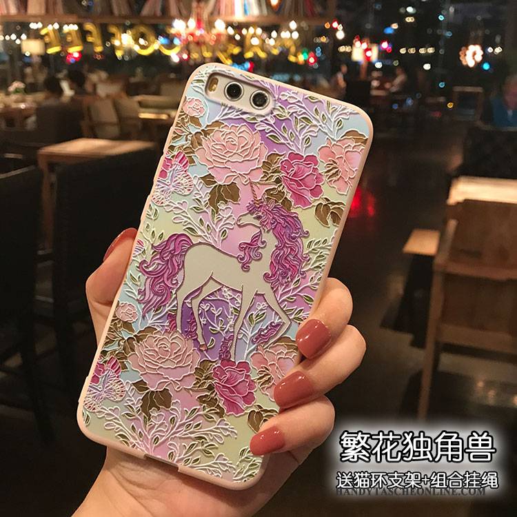 Hülle Mi Note 2 Karikatur Handyhüllen Lila, Case Mi Note 2 Taschen Nubuck Hängende Verzierungen