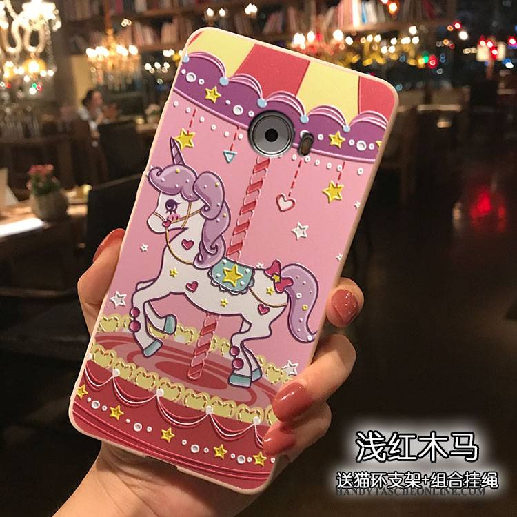 Hülle Mi Note 2 Karikatur Handyhüllen Lila, Case Mi Note 2 Taschen Nubuck Hängende Verzierungen