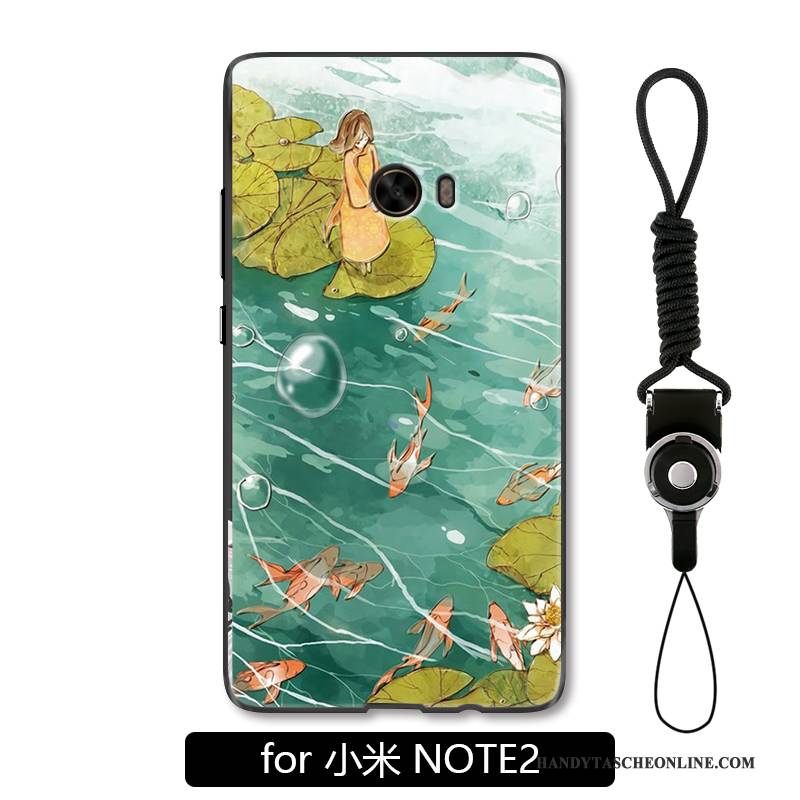 Hülle Mi Note 2 Schutz Hängende Verzierungen Handyhüllen, Case Mi Note 2 Taschen Karpfen Chinesische Art