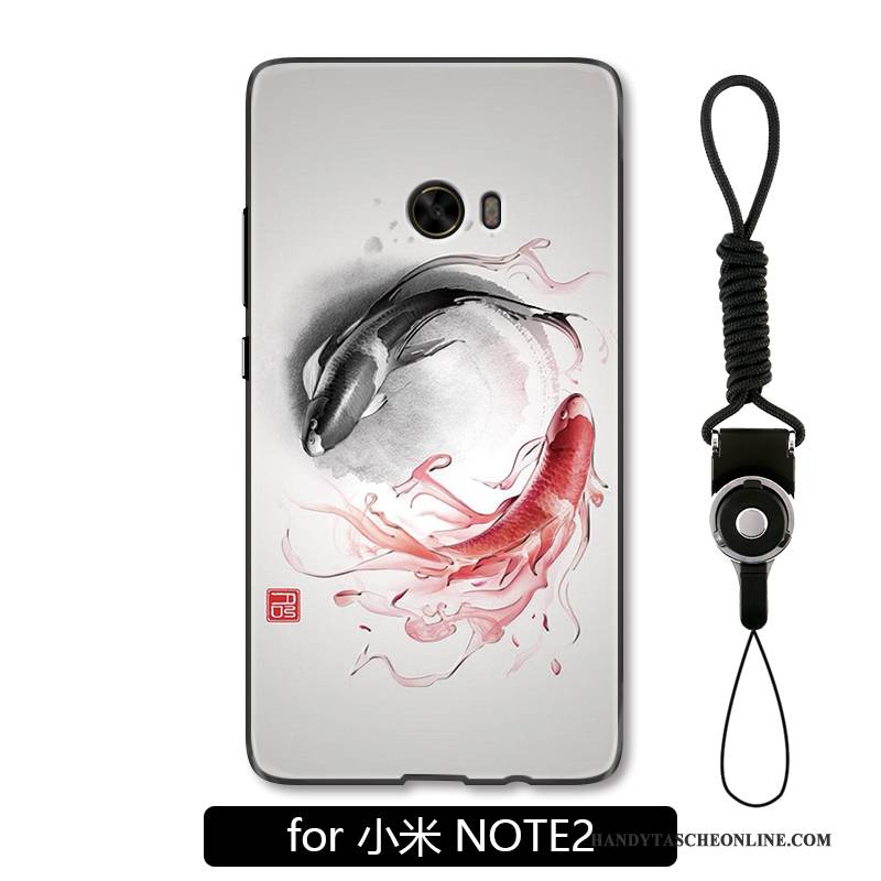 Hülle Mi Note 2 Schutz Hängende Verzierungen Handyhüllen, Case Mi Note 2 Taschen Karpfen Chinesische Art