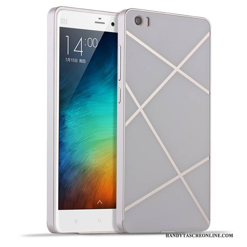 Hülle Mi Note Metall Hintere Abdeckung Silber, Case Mi Note Schutz Schwer Mini