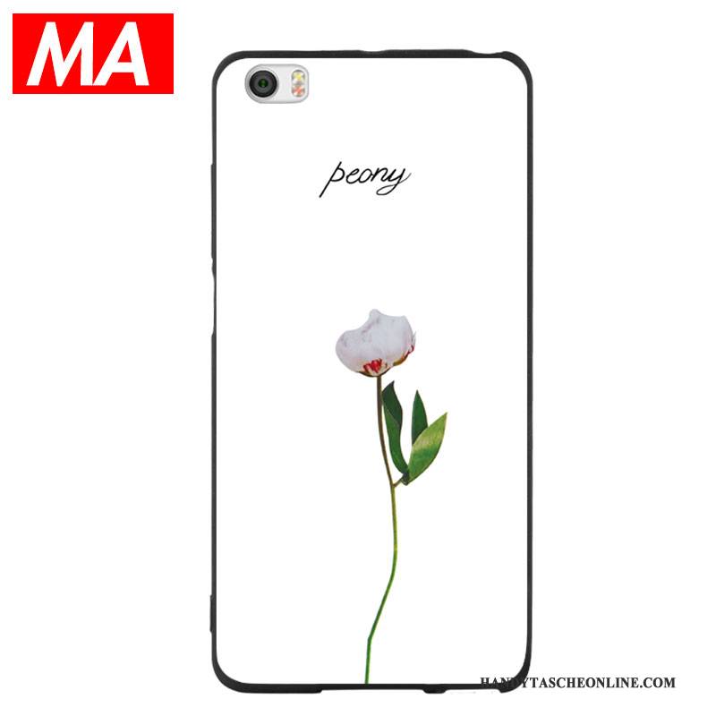 Hülle Mi Note Silikon Pfingstrose Blumen, Case Mi Note Weiß Handyhüllen