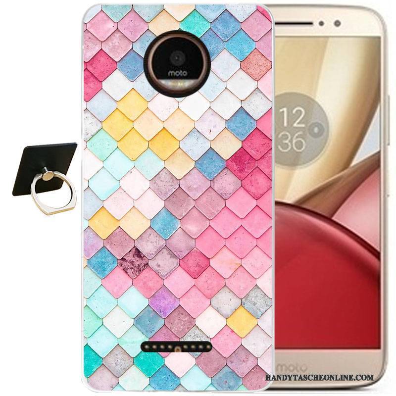 Hülle Moto C Silikon Anti-sturz Transparent, Case Moto C Taschen Handyhüllen Schwarz