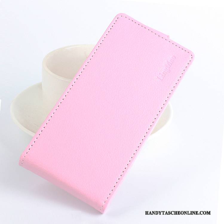 Hülle Moto G4 Play Lederhülle Litchi Rosa, Case Moto G4 Play Schutz Anti-sturz Muster